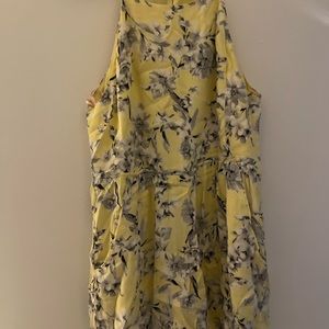 High neck flower romper